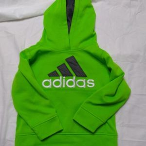 Adidas Boys Neon Green and Gray Jog set Size 5
